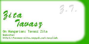 zita tavasz business card